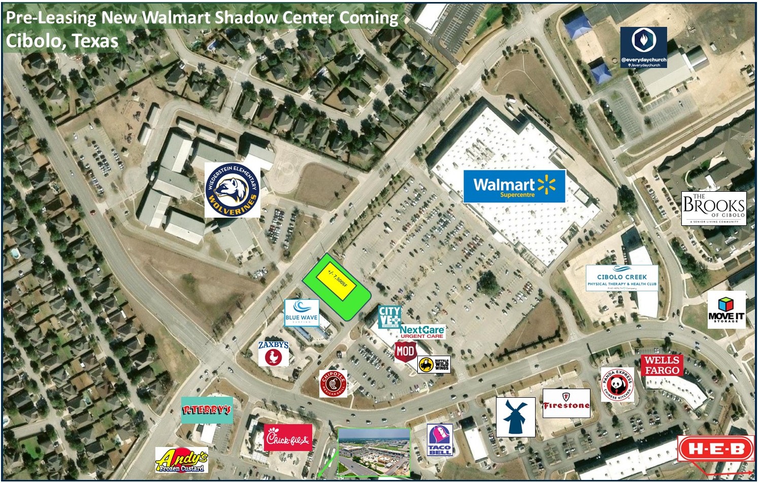 New 3-Tenant Walmart Shadow Center Coming to Cibolo, Texas